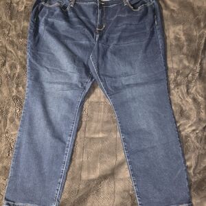 Womens Blue Denim Jeans - Classic Straight Fit 26W